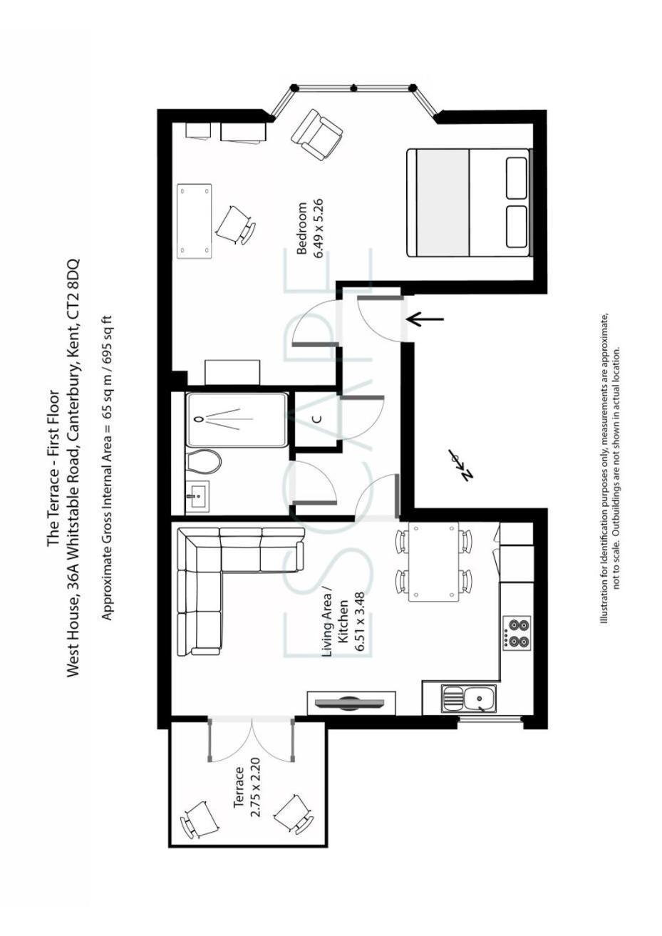 Апартаменти West House, 36A Whitstable Road Кентербері Номер фото